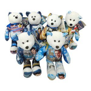 Gallery Treasures Elvis Presley Bears Stuffed Animal Toy 8" Plush Lot of 6 Tags